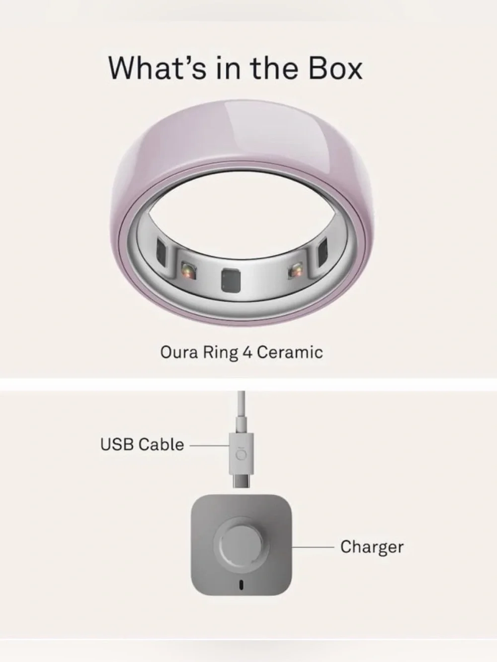 Oura Ring 4 - Ceramic Pink Petal - Size 9